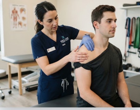 IRI clinician assessing a patient