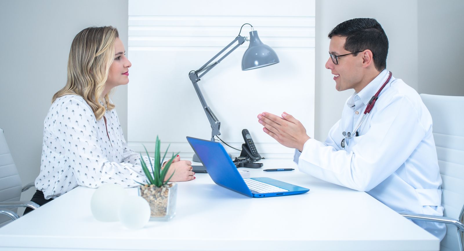 A doctor in consultation with a patient